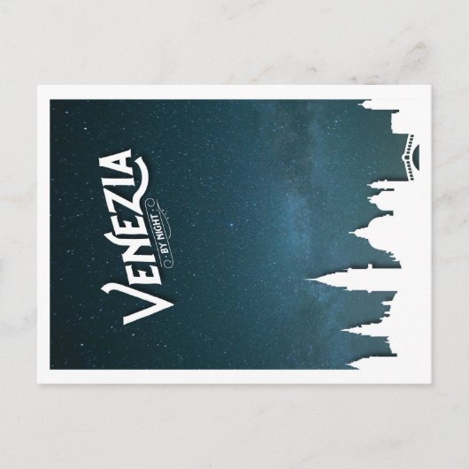 Venedig nach Nacht - Postkarte (Vorderseite)