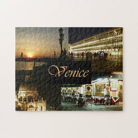 Venedig nach Nacht Puzzle (Horizontal)