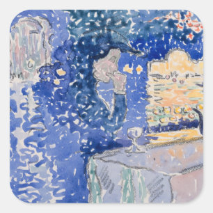 Venedig Nacht vom Festival der Schatzmeister Quadratischer Aufkleber