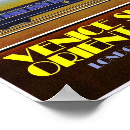 Venedig, Orient Express Reiseplakat Poster (Ecke)