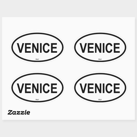 VENEDIG OVALER AUFKLEBER (Blatt)