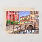 Venedig - Pen & Wash Postcard Postkarte (Vorne/Hinten)
