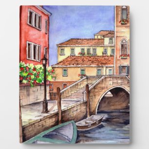 Venedig - Pen & Wash Wasserfarbe Fotoplatte