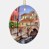 Venedig - Pen & Wash Wasserfarbe Keramikornament (Rechts)