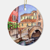 Venedig - Pen & Wash Wasserfarbe Keramikornament (Links)
