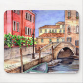 Venedig - Pen & Wash Wasserfarbe Mousepad (Vorne)