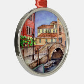 Venedig - Pen & Wash Wasserfarbe Ornament Aus Metall (Rechts)