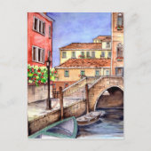 Venedig - Pen & Wash Wasserfarbe Postkarte (Vorderseite)