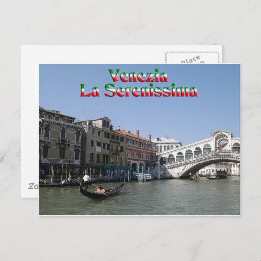 Venedig Postkarte (Vorne/Hinten)