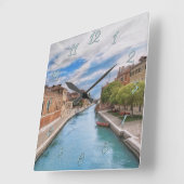 Venedig Quadratische Wanduhr (Winkel)