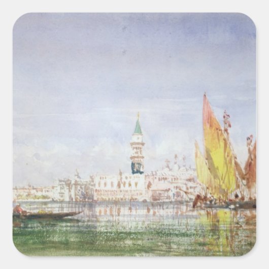 Venedig Quadratischer Aufkleber (Vorderseite)