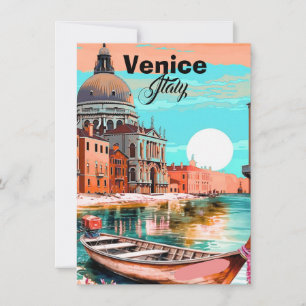 Venedig Reise Postkarten Kunst, Venedig Postkarte,