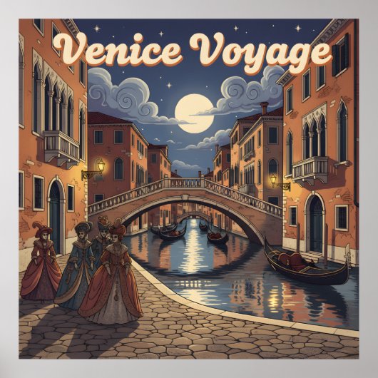 Venedig Reise Retro Poster (Vorne)