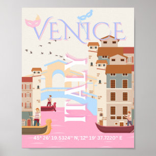 Venedig Reisen Kunst, Italien, Reisen Kunst Poster