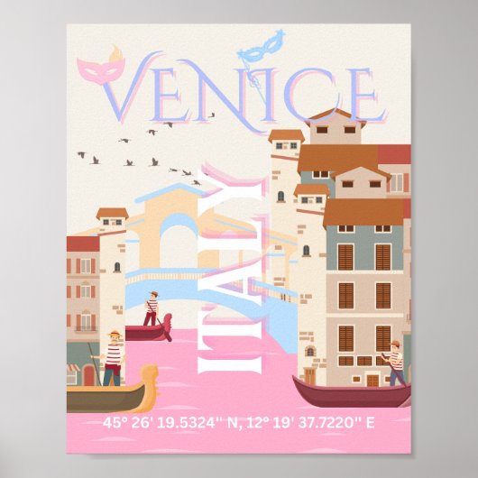 Venedig Reisen Kunst, Italien, Reisen Kunst Poster (Vorne)