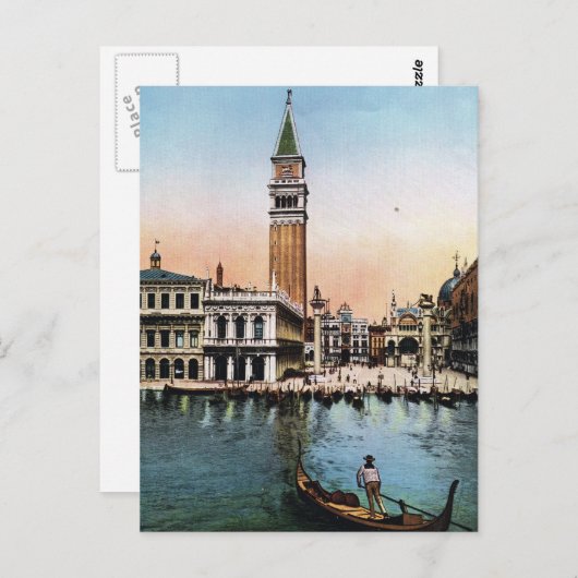 Venedig, Replik Vintage Postkarte 1910 (Vorne/Hinten)