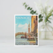 Venedig, Retroreise Postkarte (Stehend Vorderseite)