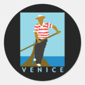 Venedig Runder Aufkleber (Vorderseite)