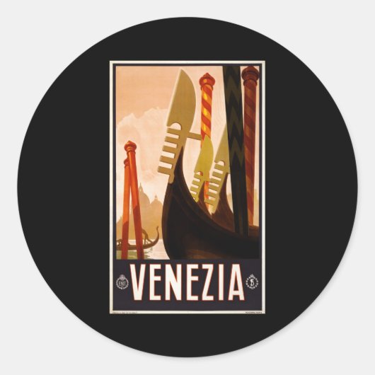 Venedig Runder Aufkleber (Vorderseite)