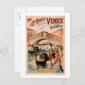 Venedig, Seebrücke bei Olympia Gondeln 2 Postkarte (Vorne/Hinten)
