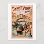 Venedig, Seebrücke bei Olympia Gondeln 2 Postkarte (Vorderseite)