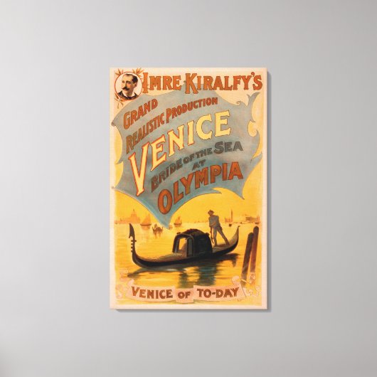 Venedig, Seebrücke bei Olympia Gondeln 3 Leinwanddruck (Vorderseite)