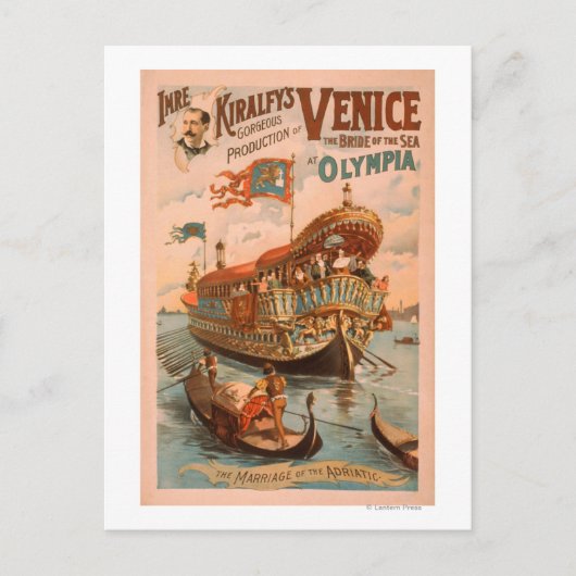 Venedig, Seebrücke bei Olympia Gondeln 3 Postkarte (Vorderseite)