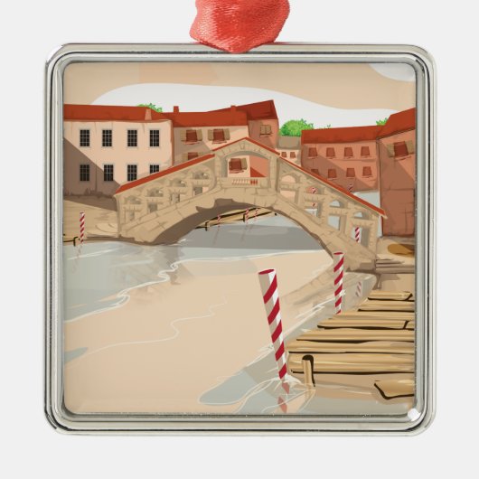 Venedig Silbernes Ornament (Vorne)