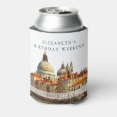 Venedig Skyline Aquarell Geburtstags-Wochenende Dosenkühler (Kanne Rückseite)