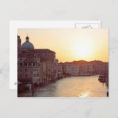 Venedig, Sonnenuntergang auf dem Kanal Grande Postkarte (Vorne/Hinten)