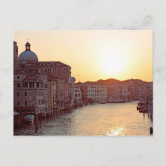 Venedig, Sonnenuntergang auf dem Kanal Grande Postkarte