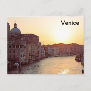 Venedig, Sonnenuntergang auf dem Kanal Grande Postkarte