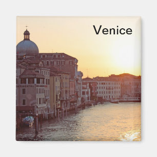 Venedig, Sonnenuntergang auf dem Kanal groß Magnet