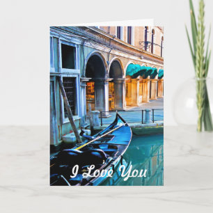 Venedig Special Alley mit Liebe Zitat Karte
