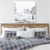 Venedig Stadt auf den Gebäude der Wasserschiffe Leinwanddruck (Insitu (Schlafzimmer))