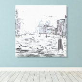 Venedig Stadt auf den Gebäude der Wasserschiffe Leinwanddruck (Insitu (Holzboden))