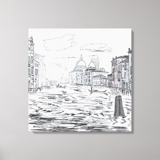 Venedig Stadt auf den Gebäude der Wasserschiffe Leinwanddruck (Vorderseite)