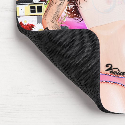 "Venedig-Strand-Mädchen" Mousepad (Ecke)