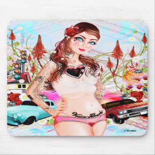 "Venedig-Strand-Mädchen" Mousepad