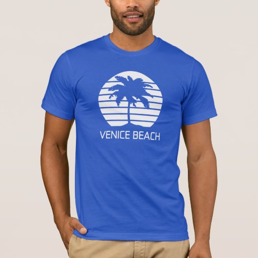 Venedig-Strand Retro T-Shirt (Vorderseite)