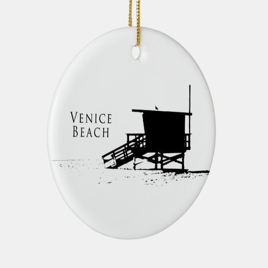 Venedig-Strand-Silhouette-Verzierung Keramikornament (Rechts)