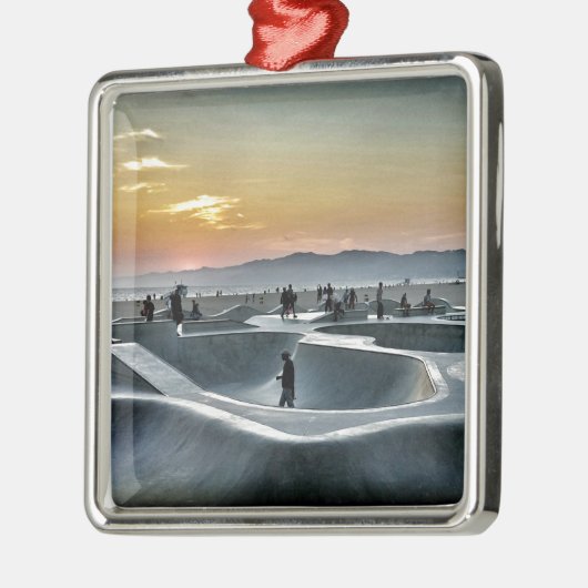 Venedig-Strand-Skateboard-Park Ornament Aus Metall (Links)