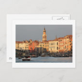 Venedig Sunset at Rialtro Bridge Postkarte (Vorne/Hinten)