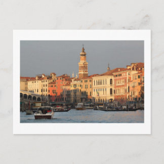 Venedig Sunset at Rialtro Bridge Postkarte