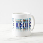 Venedig-Text mit Reflektion Kaffeetasse (VorderseiteRechts)