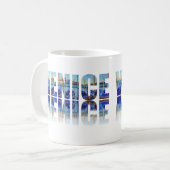 Venedig-Text mit Reflektion Kaffeetasse (Vorderseite Links)