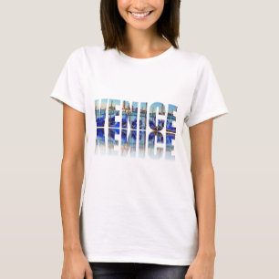 Venedig-Text mit Reflektion T-Shirt