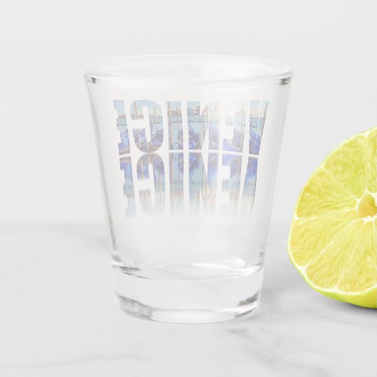 Venedig-Text mit Reflektionsglas Schnapsglas (Rückseite)