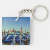 Venedig-Text und Vanice-Landschaft Schlüsselanhänger (Rückseite)