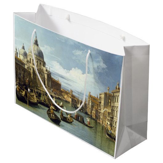 Venedig und Markuskathedrale Geschenktasche Große Geschenktüte (Rückseite Schrägansicht)